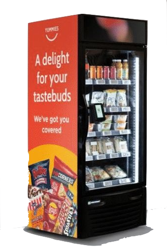 Smart Vending Machine with a custom branded magnetic wrap